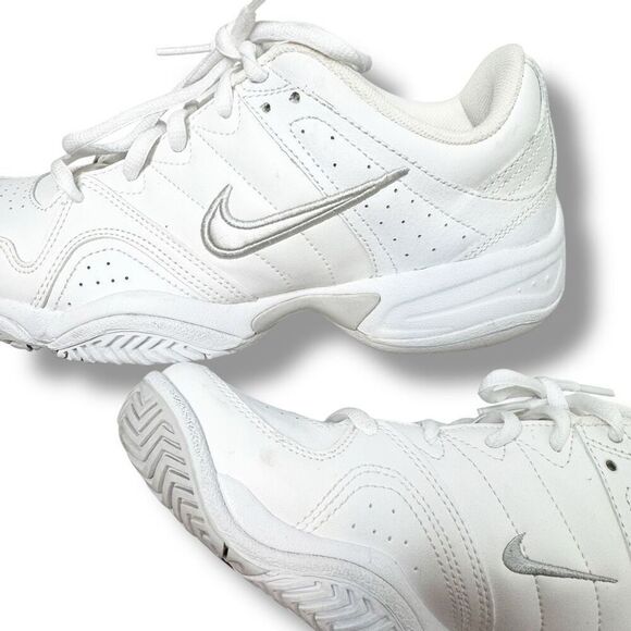 Nike City Court Perforated White Leather Sneakers Tennis Women’s Shoes Size 7 - Picture 6 of 9